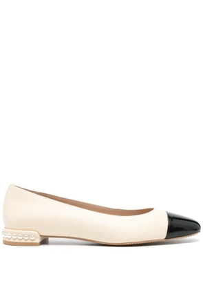 Stuart Weitzman Pearl Flat leather ballerina shoes - Neutrals
