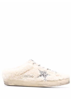 Golden Goose Super-Star Sabot shearling sneakers - White
