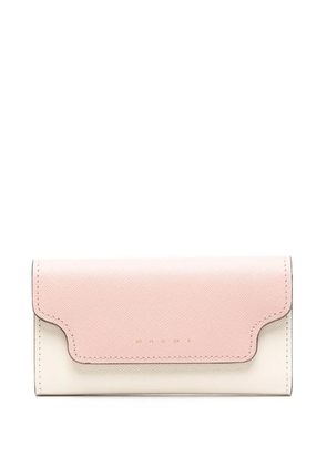 Marni two-tone leather keyholder - Neutrals