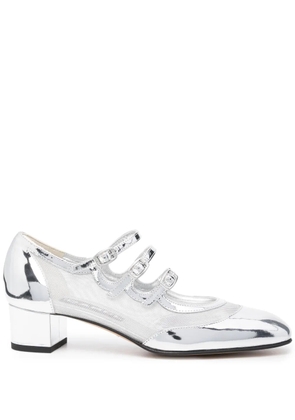 Carel Paris Kinight leather pumps - Silver