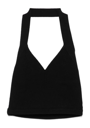 WARDROBE.NYC V-neck ribbed top - Black