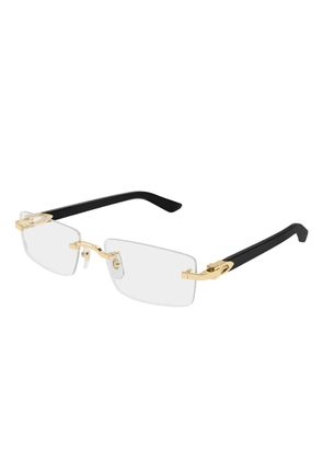 Cartier Eyewear rectangle rimless glasses - Black