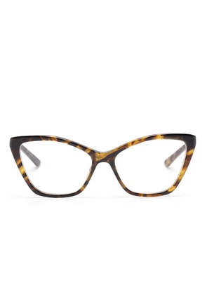 Balenciaga Eyewear logo-print glasses - Brown