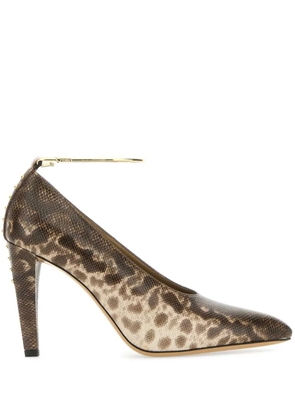 FENDI 95mm Fendi Filo pumps - Brown