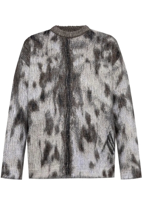 The Attico jacquard-knit sweater - Grey