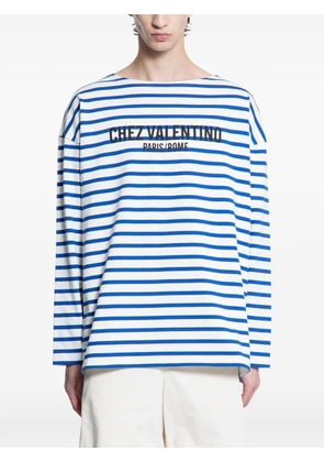 Valentino Garavani striped-pattern long-sleeve T-shirt - White
