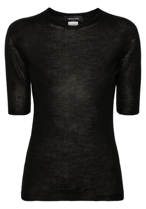 Fabiana Filippi short-sleeve fine-knit sweater - Black