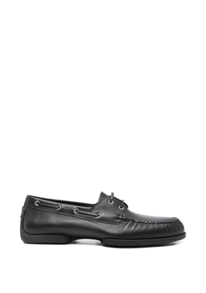 Jil Sander eyelets boat shoes - Black
