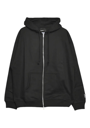 RASSVET zip-front graphic-print hoodie - Black