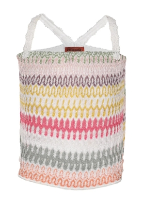 Missoni Pre-Owned zig-zag ribbed top - White