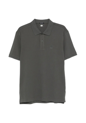 C.P. Company logo-patch polo shirt - Grey