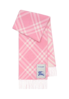 Burberry checked fringed scarf - Pink