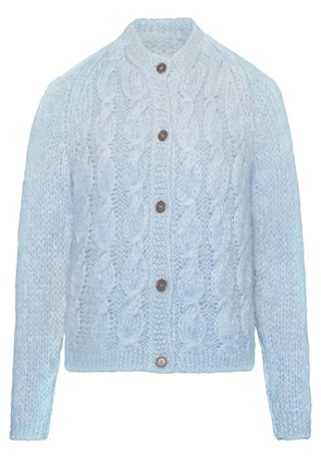 Maison Margiela knitted mohair-blend cardigan - Blue