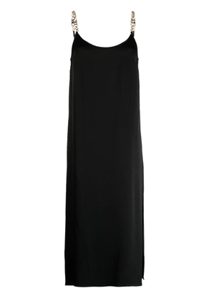 Michael Kors chain-link crepe midi dress - Black