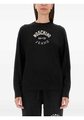 MOSCHINO JEANS logo knitwear - Black