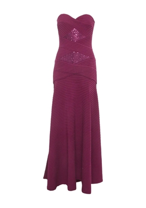 Tadashi Shoji strapless sequin maxi dress - Purple
