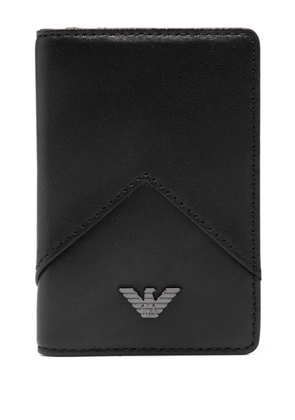 Emporio Armani logo-detail leather wallet - Black