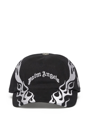 Palm Angels logo-detail cap - Black