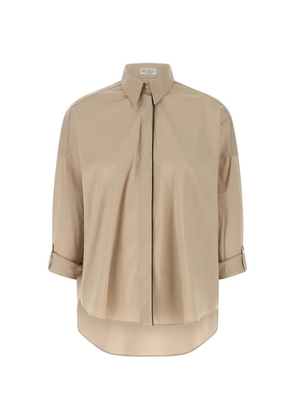 Brunello Cucinelli button cotton shirt - Neutrals