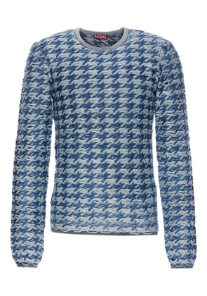 Diesel houndstooth crew-neck sweater - Blue