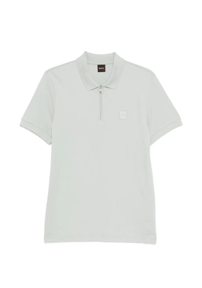 BOSS zip detail polo shirt - Grey