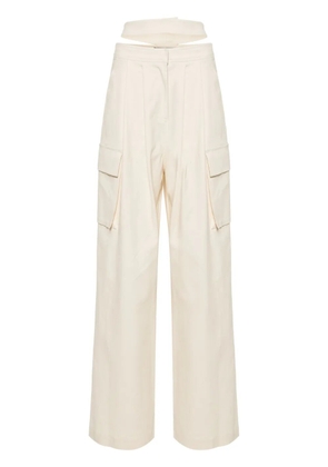 ANDREĀDAMO high-waist wide-leg trousers - Neutrals
