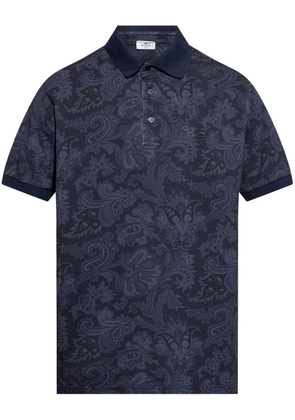 ETRO paisley-print polo shirt - Blue