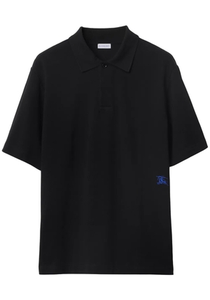 Burberry Equestrian Knight cotton polo shirt - Black