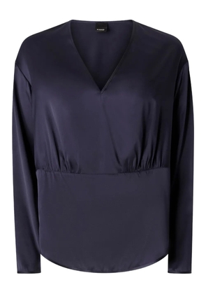 PINKO Frisella V-neck gathered blouse - Blue