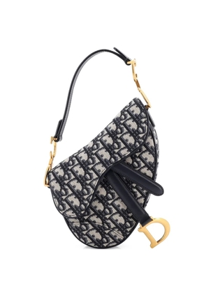 Christian Dior Pre-Owned Saddle Handbag Oblique Canvas Mini shoulder bag - Blue