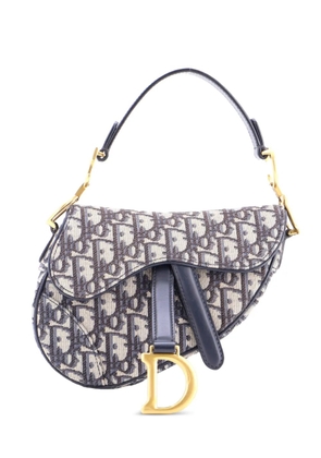 Christian Dior Pre-Owned Saddle Handbag Oblique Canvas Mini shoulder bag - Blue