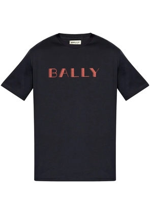 Bally logo-print organic-cotton T-shirt - Blue