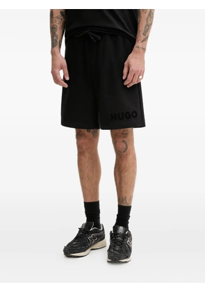 HUGO logo-detail drawstring shorts - Black
