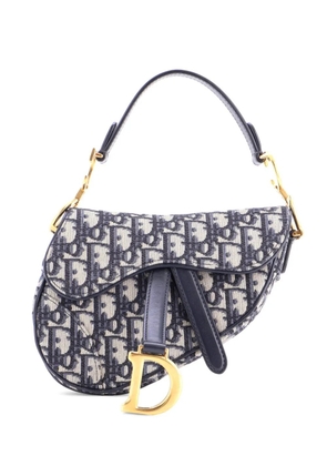 Christian Dior Pre-Owned Saddle Handbag Oblique Canvas Mini shoulder bag - Blue