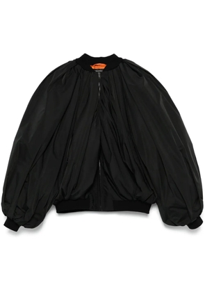 Balenciaga draped bomber jacket - Black