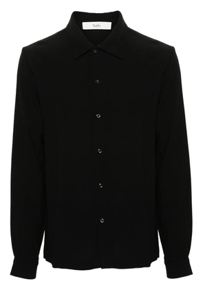 Séfr crepe long-sleeved shirt - Black