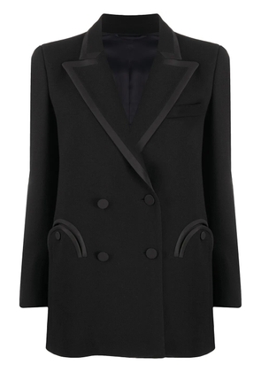 Blazé Milano double-breasted silk blazer - Black