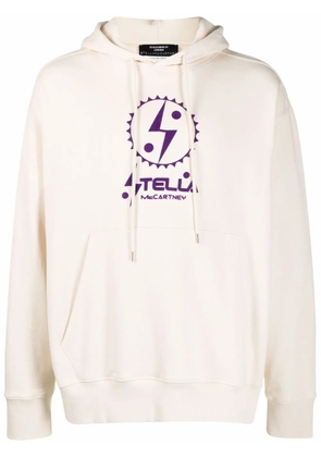 Stella McCartney logo print hoodie - Neutrals
