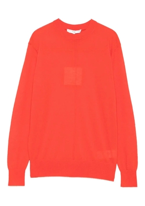 Tibi crew-neck panelled sweater - Red