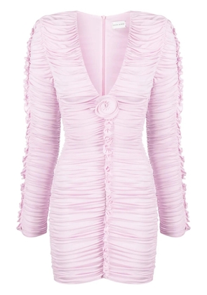 Magda Butrym floral-appliqué minidress - Pink