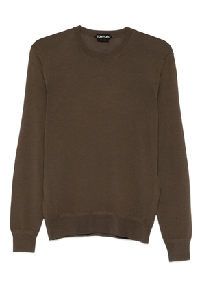 TOM FORD wool crew-neck top - Brown