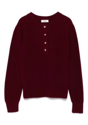 SANDRO ribbed button-embellished sweater - Red