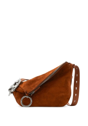 Burberry asymmetric-design suede shoulder bag - Orange
