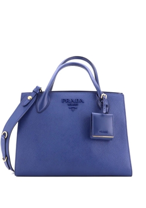 Prada Pre-Owned Monochrome Saffiano with City Calf Medium tote bag - Blue