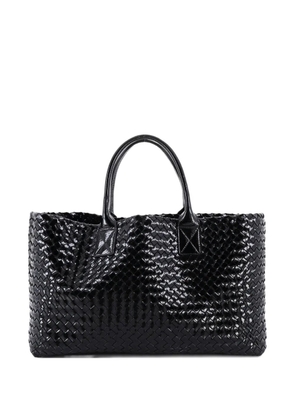 Bottega Veneta Pre-Owned Cabat Intrecciato Patent Large tote bag - Black