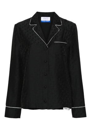 Off-White monogram-jacquard pajama top - Black