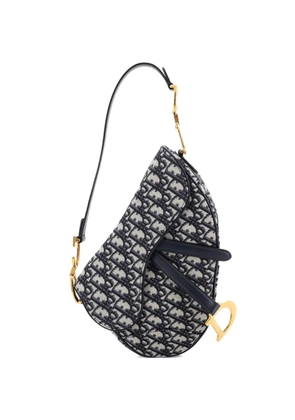 Christian Dior Pre-Owned Saddle Handbag Oblique Canvas Medium shoulder bag - Blue