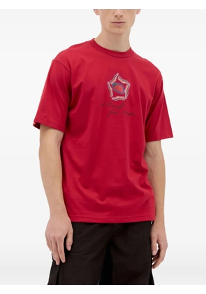 ICE & TECHNO graphic-print crewneck T-shirt - Red