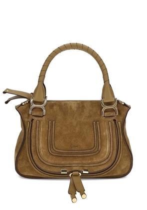 Chloé small Marcie suede-leather cross body bag - Brown