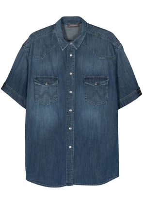 Lorena Antoniazzi short-sleeve denim shirt - Blue